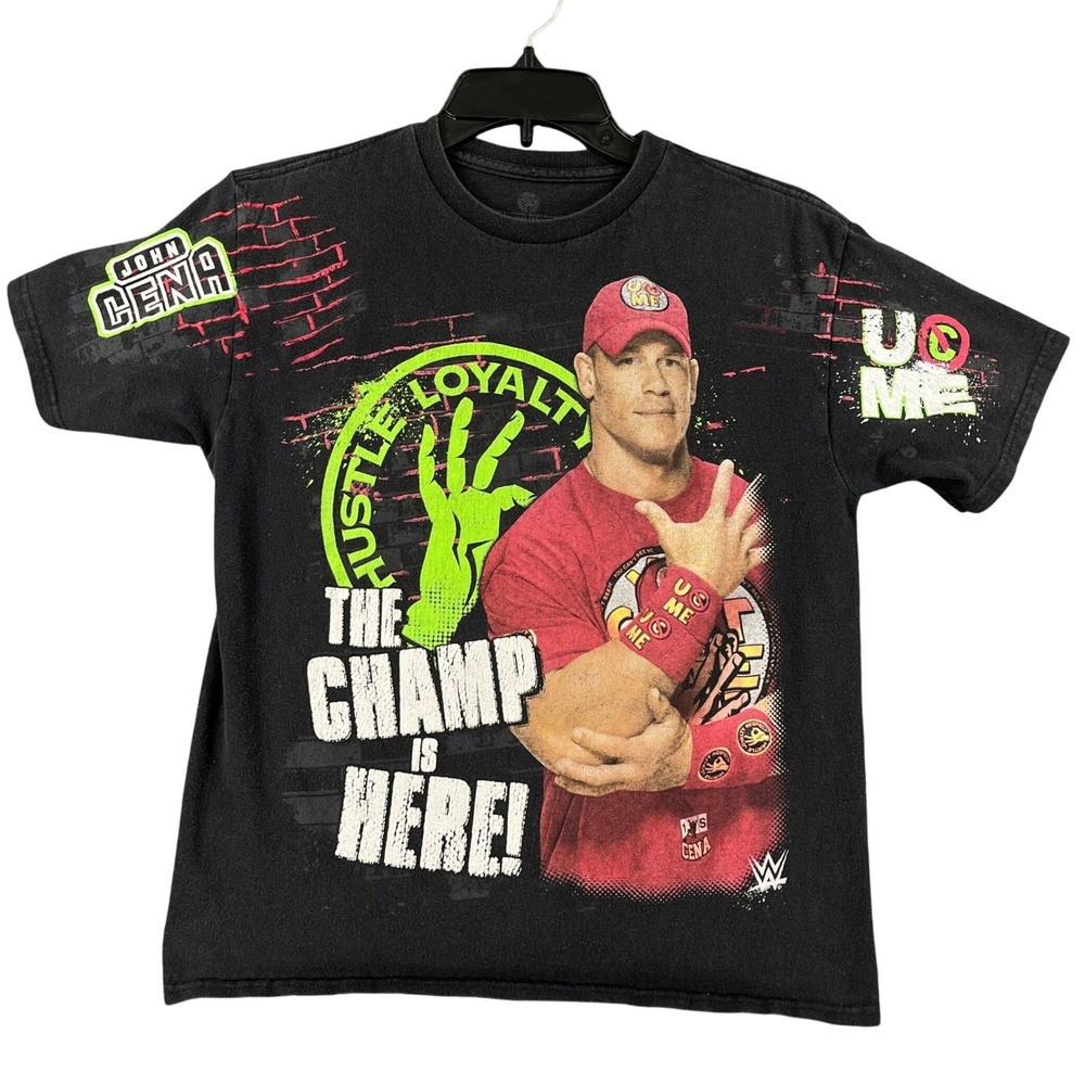 WWE John Cena Graphic Tee Kids XXL 18 The Champ Is Here HLR Wrestling Shirt